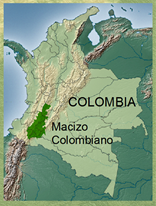 Mapa del Macizo Colombiano